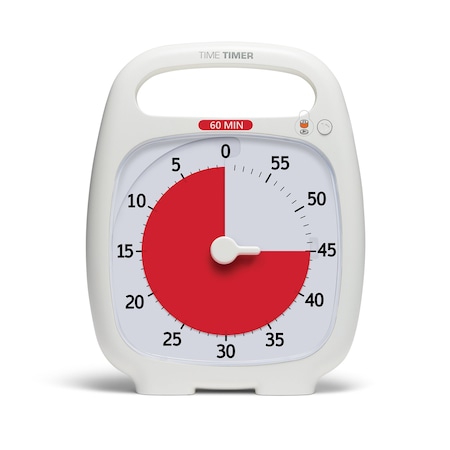 Time Timer PLUS, 60 Minute Timer, White TTP7-WHT-W